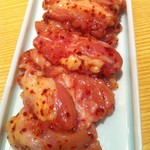 七輪焼肉 游來 - 【せせりの塩ダレ焼】韓国風の味付けで誰もが唸るお酒に合うおつまみ的一品