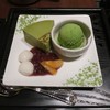 京はやしや - 料理写真:抹茶チーズケーキと煎茶(温)のセット