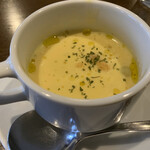 レストランツムラ - スープ、この日はコーンスープでした