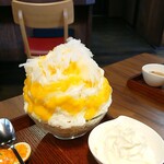 みこや - ミルクにみかん レアチーズヨーグルトエスプーマ追加