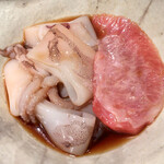 めしの助 - ひいか・まぐろほほ肉の炭焼き