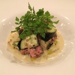 ラカンデラ - 昨年の京鴨と水ナスのサラダ