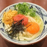 丸亀製麺 - 明太釜玉・並 440円（税込）。　　　　　2019.11.07