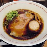 清麺屋 - 【ポンバシブラック + 熟鮮玉子】￥780 + ￥100