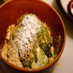 Crispy matcha soybean ice cream