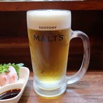 いかやき やまげん - 生ビール