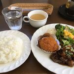 クレソン - ランチのG(サイコロステーキとカニコロッケ）