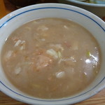 ラーメン そら - スープはこうなる！あぶら固まりは遠慮した