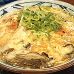 丸亀製麺 - 牡蠣づくし玉子あんかけうどん 690円 税込み 牡蠣が7個入ってます