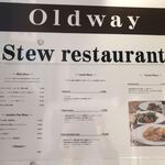 oldway stew restaurant - シチューがメインのメニュー。