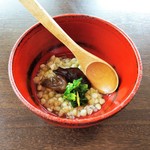 石臼挽き蕎麦香房 山の実 - お通し（そば粥）