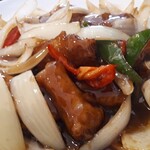 豫園飯店 - 白身魚の黒酢炒め　アップ