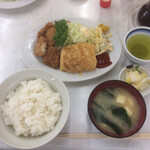 Asahi Touyou - 玉子焼きとイカフライ定食  750円