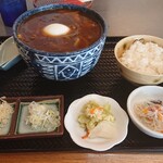 石毛屋矢田部店 - とろ玉カレー蕎麦ライスセット