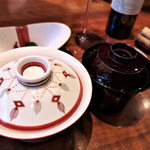 水暉 - 白御飯　赤出汁　香の物