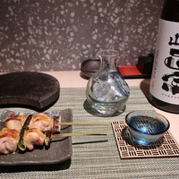 焼鳥 鳥美庵 新宿本店 - ねぎま　阿波尾鶏/山形正宗　辛口純米