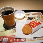 マクドナルド - ホットコーヒーとハッシュドポテト