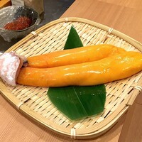 江戸前寿司 日ノ出茶屋 横浜 - 鹿児島産・生からすみ　調理前のお姿