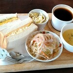 茶蘭花 - モーニングサービスA　玉子サンドウイッチ