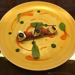 レストラン オネット - Appetizer鮪の瞬間燻製♬
      オレンジパプリカソースと
      バジルソース♡