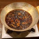 レンゲ - ”キツブナラタケ” と ”牛蒡” と ”上海蟹のコンソメスープ” の鍋