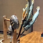 Mitsuki Chaya - やまめと椎茸の串焼き