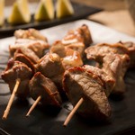 Assortment of 3 types of meat skewers