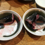 かぶと - 頭（左が天然）