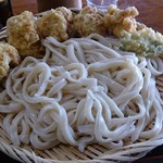 田舎打ち 麺蔵 - かしわ天ざる 特大