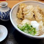 手打ちうどん寺屋  - かしわ天ぶっかけ