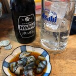 立飲み たきおか - 黒ホッピー＋なまこ酢