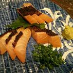 岡むら - 刺身  『 めだい漬け炙り 』