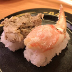 スシロー - 大型生本ずわい蟹(爪)かに味噌和え¥300+税