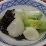 ロッジホットタイム - クワイとチンゲン菜と木耳の炒め物