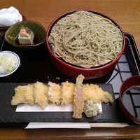 そば会席 立会川 吉田家 - 秋穴子天ざる（大盛り）