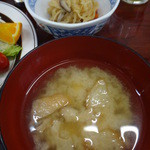 ロッジホットタイム - 切り干し大根の煮物と味噌汁
