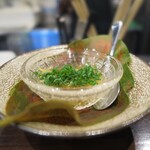 鳥田中 - ジュレ。柿の葉っぱが( ・∇・)ｲｲﾈ！