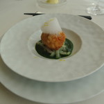 フレンチレストラン ミクニ サッポロ - 鱈白子のフリット春菊のクーリー