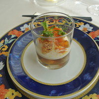 フレンチレストラン ミクニ サッポロ - 根セロリのバヴァロワと秋鮭のスモーク