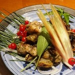 鳥専門個室 兼続 - 但馬地鶏の炭焼き