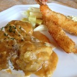 セルクル - 若鶏のクリーム煮カレー風味＆海老フライ