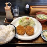 吉ひろ - 肉コロッケ定食700円