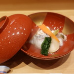 Tokami - 真タラと白子、蕪のお椀