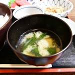 弥市 - 【弥市定食@1,250円】味噌汁