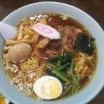 金丸本店 - 中華そば(醤油)大盛＋煮玉子❗