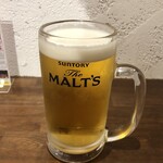 Rokkunroru Myujiamu Sendai Sakaba - 生ビールはサントリーモルツです。