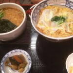 丸屋 - 安定のカツ丼セット・・。