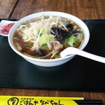 ごはんや なべちゃん - サンマー麺(梅味搾菜小鉢+別に杏仁豆腐付)