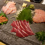 朝挽き京赤地鶏　造り盛り合わせ　大