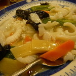 金国 - いかと野菜炒め。野菜が思ったより少なかった。